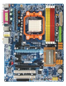 Topaktuelles Motherboard mit Support für LinuxBIOS: Das GA-M57SLI-S4 von Gigabyte.