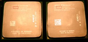 Äusserlich sind der alte Phenom 9550 (links) und der neue Z940 (rechts) baugleich.