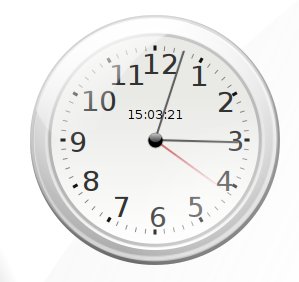 Einer der schon sichtbaren Vorboten von Plasma: Eine Uhr als Plasmoid.