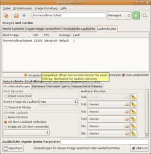 Mit Qemulator bietet Qemu fast den gleichen Komfort wie VMware.