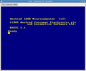 Der emulierte CPC-Bootscreen weckt Erinnerungen.