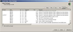 Abbildung 1: Das Installieren von Software in Cygwin unter Windows ähnelt dem bekannter Paketverwaltungen verschiedener Linux-Distributionen.