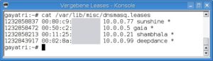 Abbildung 4: LAN-Party mit zwei Linux-Laptops und zwei Amiga-Systemen.