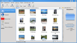 Die Beispielbilder des T-Online-Media-Centers per Webdav eingehängt.