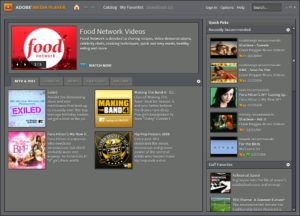 Abbildung 2: Der Adobe Media Player sieht schick aus, spielt aber nur die Videos einiger vorgegebener, englischsprachiger Stationen.