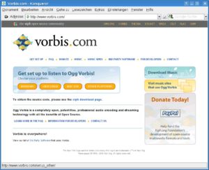 Abbildung 2: Die Webseite des Vorbis-Projekts informiert nicht nur über den Audio-Codec "Ogg Vorbis", sondern auch über den ebenfalls freien Video-Codec Theora.