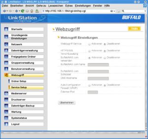 Abbildung 4: Über das Webzugriff-Feature erreichen Sie Ihre Daten auch über das Internet.