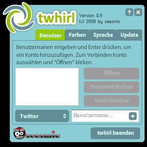 Abbildung 4: Twhirl bedient gleich mehrere Microblogging-Dienste und stammt nicht von Adobe.