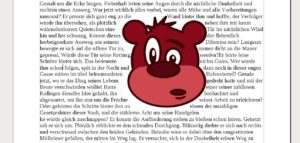 Abbildung 5: Dank der Option "Kontur" läuft der Text um das Bild. Den eigentliche Rahmen ignoriert Writer.