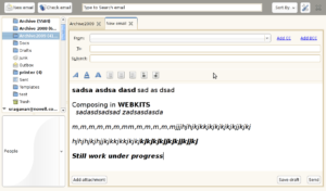 Das Composer-Fenster des neuen Mailprogramms Anjal.