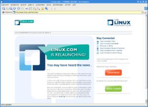 Die neue linux.com Website.