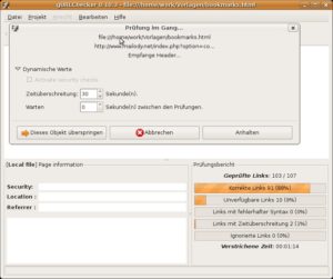 Abbildung 2: Bookmarks nimmt gURLChecker nur im offenen XBEL-Format entgegen, die von Firefox behandeln Sie daher einfach als lokale Datei.