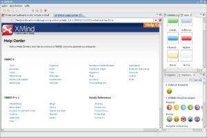 Abbildung 2: Die Hilfefunktion integriert Xmind in einen eigenen Browser, der auch gleichzeitig als Integritätsprüfung für ins HTML-Format exportierte Maps agiert.