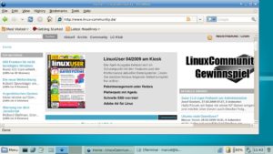 Abbildung 3: Das von Intel entwickelte Moblin bootet ein Netbook unter 10 Sekunden. Als Browser kommt die Entwicklerversion von Firefox zum Einsatz.