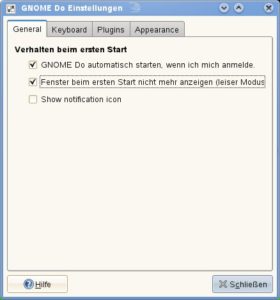 Abbildung 4: Damit der Desktop Gnome Do automatisch lädt, setzen Sie an der entsprechenden Stelle in den Einstellungen ein Kreuzchen.