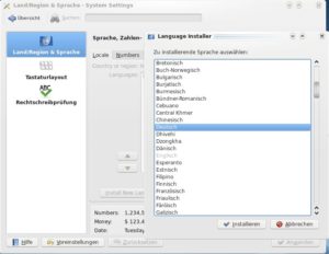 Abbildung 4: Die Lokalisierung frisch installierter (K)Ubuntu-Systeme ist noch recht rudimentär.