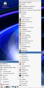 Abbildung 5: Das Knoppix-Startmenü ist ein wenig überfrachtet – das ist der Preis dafür, eine geballte Softwaresammlung als Live-System zu nutzen.