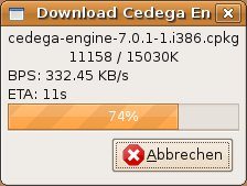 Abbildung 7: Über die Updatefunktion prüft Cedega nach jedem Start, ob es neue Programmversionen gibt, und aktualisiert das Emulatorprogramm.
