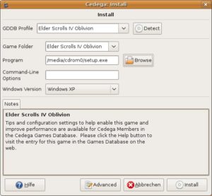 Abbildung 9: Für einige Spiele gibt es Profile: Die enthalten alle notwendigen Einstellungen, die das jeweilige Spiel braucht. Sie müssen dann nur die Setup-Datei wählen und die Installation mit einer Schaltfläche starten.