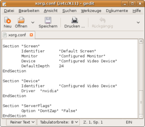 Die Konfigurationsdatei des X-Window-Systems müssen Sie bei speziellen Wünschen manuell anpassen. In der Regel bekommen Sie die Datei nie zu Gesicht.