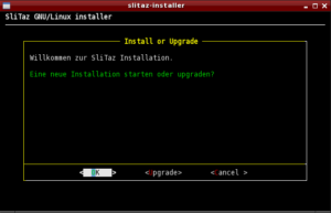 Das Installationsprogramm von Slitaz wendet sich eher an erfahrene Nutzer.