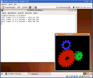 ... und nach der Installation der neuen Guest Additions.