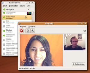 Abbildung 1: Ein Videogespräch über Empathy – Das funktioniert momentan aber nur, wenn beide Seiten den Instant-Messenger benutzen.