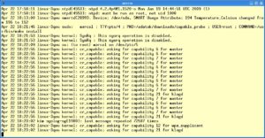 Abbildung 1: Für jede angeforderte Fähigkeit zeigt das Systemprotokoll die zugehörige Nummer an, der WPA-Supplicant verlangt zum Beispiel nach der Fähigkeit 12 ( <code srcset=