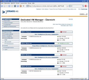 Abbildung 1: Die webbasierte Konfigurationsoberfläche des Multiservers ermöglicht auch unerfahrenen Benutzern, in Minutenschnelle virtuelle Maschinen einzurichten.