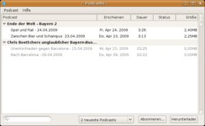 Abbildung 4: Die Podcast-Unterstützung ist in Floola sehr ordentlich implementiert.