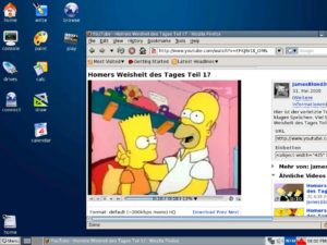 Abbildung 4: Der Microclient spielt über das Firefox-MPlayer-Plugin ein Video aus Youtube ab.