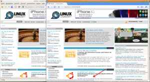 Durch die zusätzliche Statuszeile braucht Firefox (links) mehr Platz als Chromium. Der Google-Browser zeigt zum Beispiel Links als Popup an.