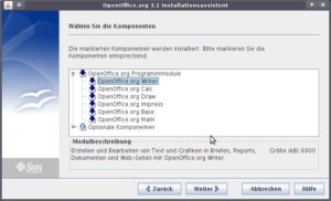 Abbildung 1: Ein Java-Installer verhilft Ihnen auch bei exotischen Distributionen zu einem funktionierendem OpenOffice 3.1.