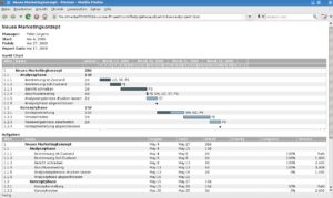 Abbildung 3: Planner generiert eine übersichtliche HTML-Darstellung, die allerdings bei der Lokalisierung kleinere Schwächen aufweist.