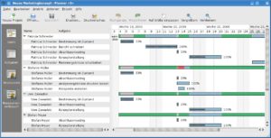 Abbildung 4: Ressourcenverbrauch: Überplante Ressourcen kennzeichnet Planner rot.