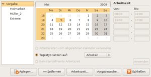 Abbildung 5: Die Kalenderfunktion in Planner: Mithilfe dieser Funktion und der Zuweisung von Arbeitskalendern zu Ressourcen lassen sich die genauen Kosten eines Vorgangs sowie des gesamten Projekts bestimmen.