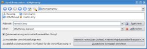 Abbildung 6: Die GPG-Verschlüsselung funktionierte im Test zuverlässig – trotz der Warnung, sie sei ungetestet.