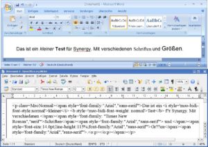 Abbildung 1: Synergy synchronisiert die Zwischenablagen von Windows und Linux, mag allerdings keine aus Microsoft Word kommenden Texte.
