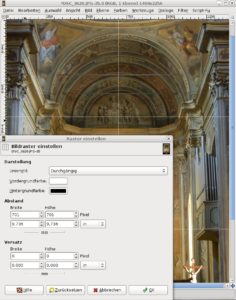 Abbildung 2: Im Dialogfenster "Bildraster" haben Sie verschiedene Einstellungsmöglichkeiten zu Linienstil und Größe.