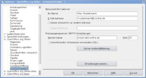Abbildung 2: Aus Writer heraus können sie auch Serien-E-Mails versenden. Wie bei einem Serienbrief nehmen Sie die Adressen aus der Datenbank und können ein Dokument an mehrere Empfänger schicken.
