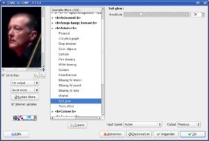 Abbildung 2: Das Gimp-Plug-in "G'MIC" bietet eine Unzahl verschiedener Filter, viele davon aus der Kreativabteilung.