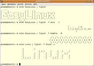 Abbildung 2: Schmuck für die Signatur: Mit FIGlet wandeln Sie Buchstaben in ASCII-Art um.