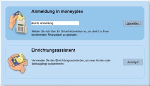 Abbildung 4: Aus dem Hauptfenster heraus starten Sie eine Erstinitialisierung oder melden sich an.