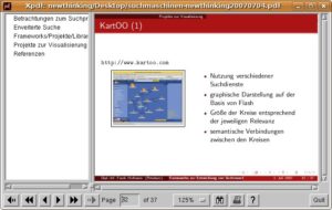 Abbildung 5: Anzeige von Vortragsfolien mit Xpdf.