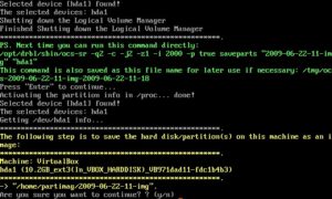 Abbildung 7: Hier speichert Clonezilla den Inhalt der ersten Partition     <code srcset=