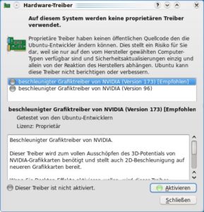 Abbildung 8: Über das Programm "Hardware Drivers" installieren Sie auch proprietäre Treiber, die Kubuntu standardmäßig nicht installiert.