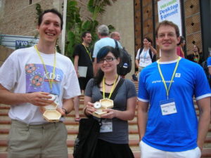 V.l.n.r: David Faure, Celeste Lyn Paul, Sebastian Trueg (für Peter Penz)
