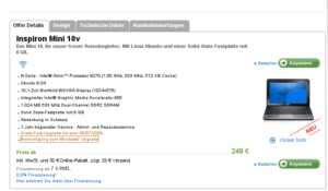 Berechtigt zum Windows7 Upgrade: Dell-Netbook mit Ubuntu 8.04