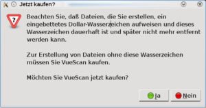 Abbildung 1: Die Demoversion weist klar darauf hin, dass sich in den eingescannten Bildern ein Wasserzeichen befindet.