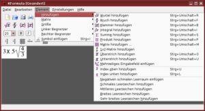 Abbildung 10: Mit KFormula erstellen Sie Formeln für die Programme aus der KOffice-Suite.